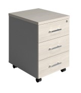 Тумба выкатная NPW-406 L3 белое дерево/серый