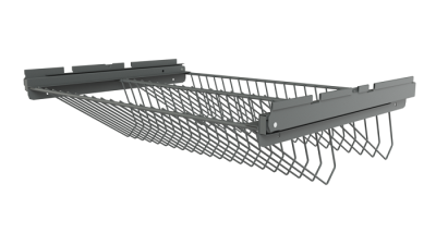 Обувница выдвижная двухуровневая Титан GS 903 серебристая